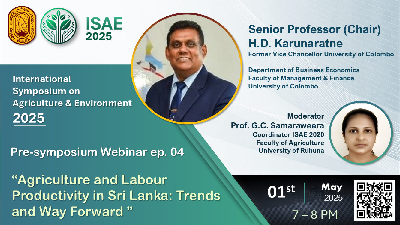 Agriculture and Labour Productivity in Sri Lanka: Trends and Way Forward  